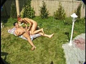 Summer Assfucked with Carol in the garden - with Dirty Mega Cumshot