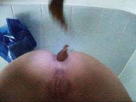 shitting on a mirror