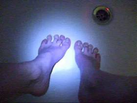 Feet with sparkling ****