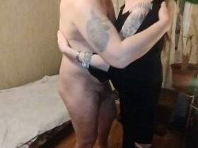 Kissing, licking tits. With Cucold