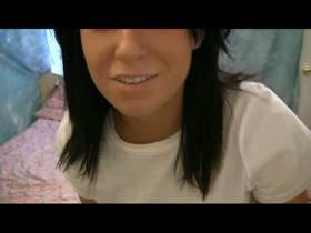 Tanned student stripping on webcam