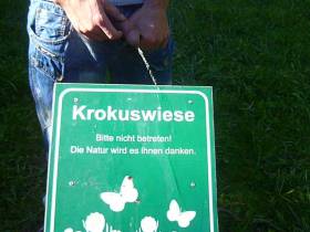 Verboten geil abgepisst auf der Krokuswiese!(Grünflächenamt schaut zu)