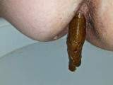 Made a long turd down the toilet