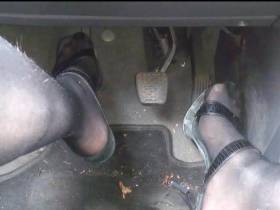 High Heels In The Car Pedal Pumping ** **