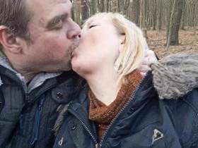 Smooching in the park