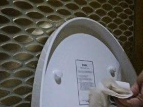 Cruise ship toilet decorated with shit & diarrhea