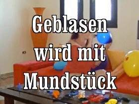 geblasen wird mit Mundstück