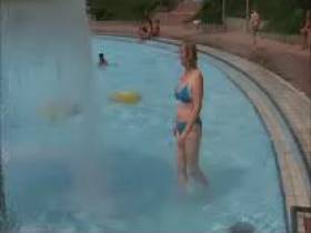 Ulla Jo when splashing in the pool