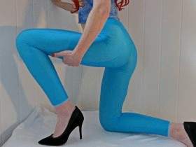 Leggings in turquoise - part 2