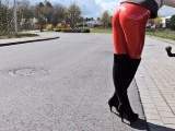 Red vinyl leggings and overknees, 5th part