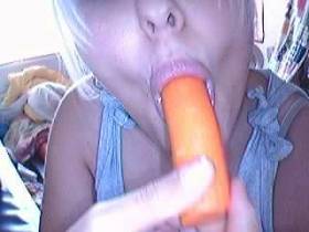 sexy eating a carrot