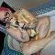 Wet and messy: Fun with pudding, whipped cream and dildo