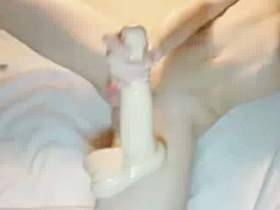 Fucked with fat dildo cock - Gay