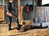 My boot eater gets a trampling on the stable floor