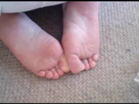 Barefoot on the floor