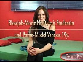 First Blowjob - Schwanzlutschen, Blowjob und Cumshot mit Model Vanessa 19