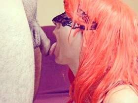Extreme SLOPPY blowjob GAGGING