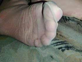 My feet in pantyhose