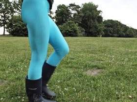 Rubber boots on the meadow