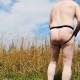 Striptease check on lonely dirt road