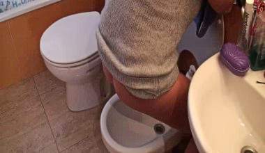 Ins Bidet gekackt.