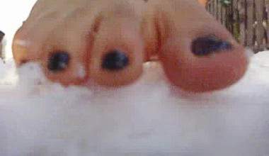 Barfuss im Schnee