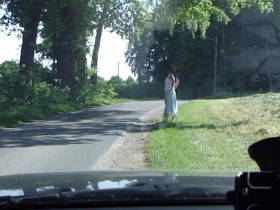 Naked Girl DRIVE HAND JOB !!