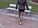Public panty poop, shitwalk and scatfuck in the city park