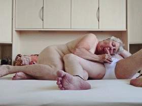 Horny with granny after a hot walk in bed 2