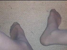 Cum on nylon foot ** FSH **