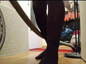 Erotic vacuuming in blue tights ** FAN Video 7 **