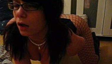 Netzstrümpfe Masturbation