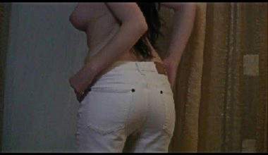 Weiße Jeans gekackt