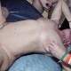 Kuck mal wer da fickt, bis die Fotze überläuft! Massenbesamung meiner Löcher in einem Swingerclub! Teil 3
