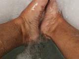 Feet in the bubble bath