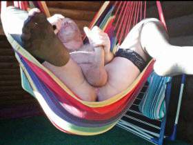 Jerk off in the hammock