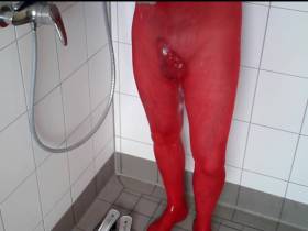 Showers in RED tights