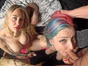 SOS CUM EATERS! Shoot your cum down our throats!