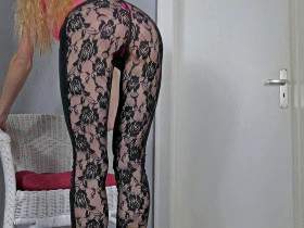 Posing in lace leggings - Part 1