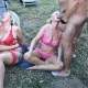Mega outdoor piss orgy! 20 men and one girl fill us up with piss! Full Movie - Cam 2