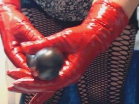 Latex gloves and stockings