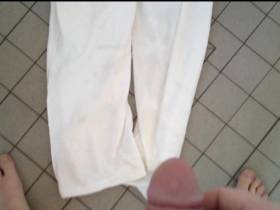 Pissing on the white sweatpants (for EXTRA lascard)
