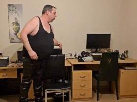 The masturbation expert examines his semen under a microscope