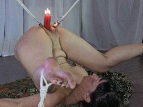 Christmas candle bondage