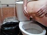 Olga in a public toilet 5