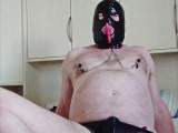 Fun with Prostate Plug in Jockstrap and Mask