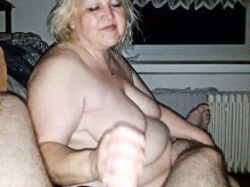 Just quickly milking his cock