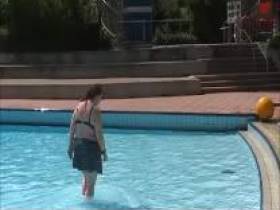 Splashing in the pool