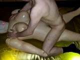 Fucking Lofty Leila inflatable sexdoll on waterbed