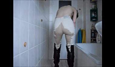 In die neue Jeans und Stiefel gepisst ...